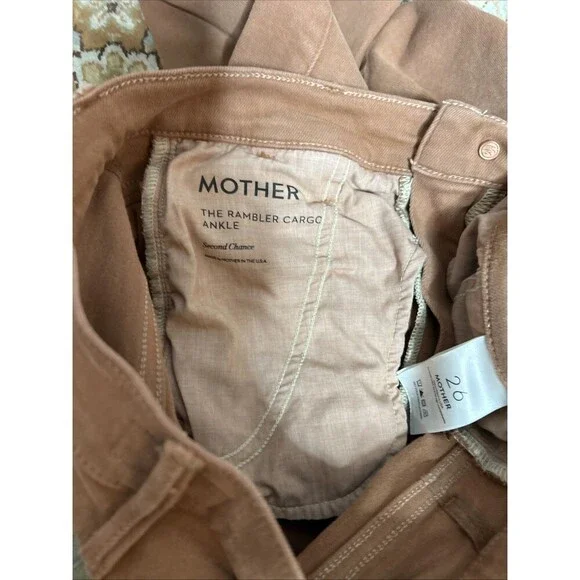 Mother Cargo Jeans Straight Leg High Rise The Rambler Ginger Size 26